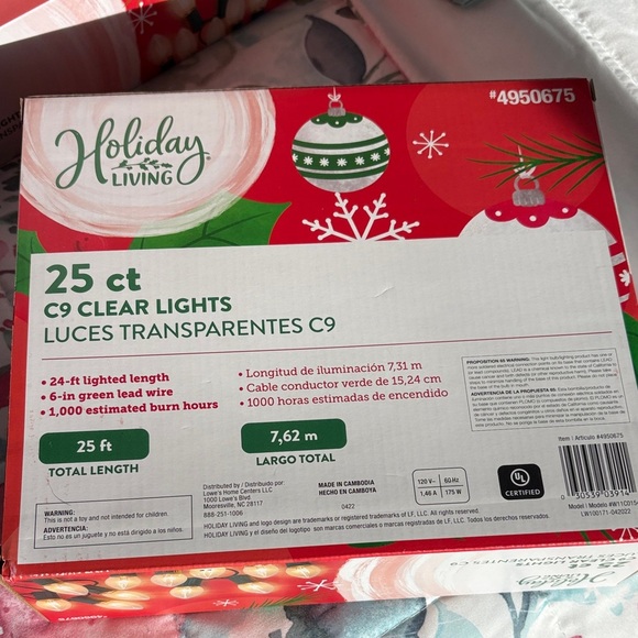 Holiday Living C9 Clear String Lights - 25 Count - Picture 2 of 5
